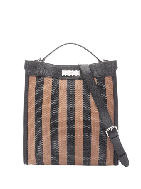 Fendi Pre-Owned 2010-2025 Raffia Peekaboo X-Lite Fit satchel Black KPEGW41S3CV7LBRJ
