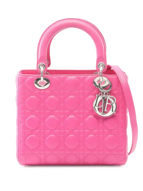 Christian Dior Pre-Owned 2010-2025 Medium Cannage Lady Dior satchel Pink HIRUR3ZLTYHEOROB