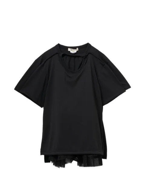 Comme Des Garçons cutout pleated T-shirt Black GQT024