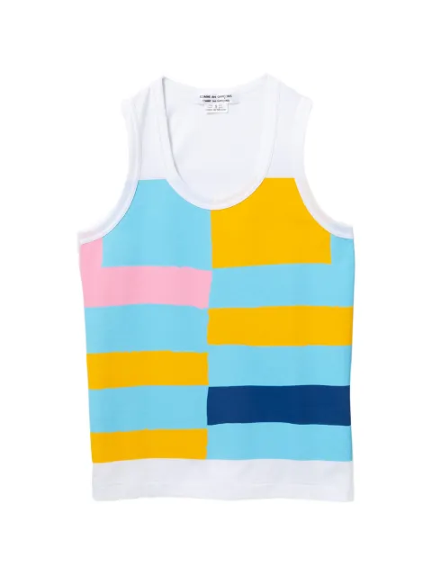 Comme Des Garçons Comme Des Garçons patchwork-pattern top White RQT025