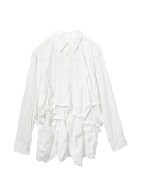 Comme Des Garçons ruffled shirt White GQB007