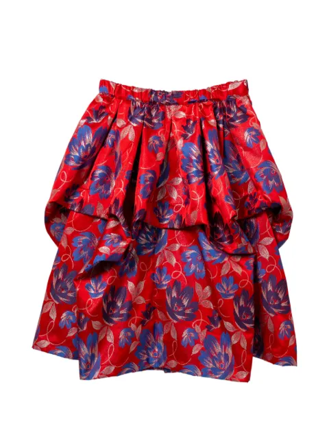 Comme Des Garçons Comme Des Garçons floral print midi skirt Red RQS002