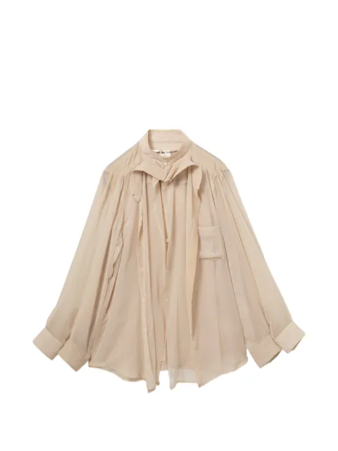 Comme Des Garçons sheer layered shirt Neutrals GQB011