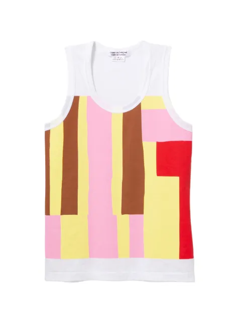 Comme Des Garçons Comme Des Garçons geometric graphic top White RQT023