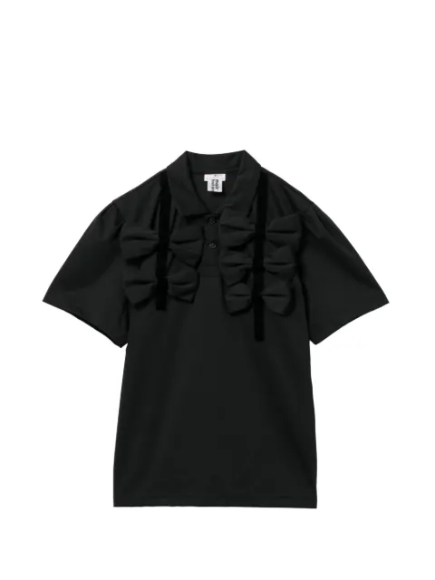 Noir Kei Ninomiya ruffled detail T-shirt Black 3QT007