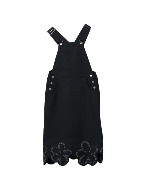 Comme Des Garçons Girl floral-embroidered midi dress Blue NQA007