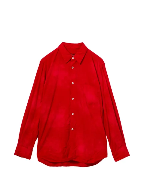 Comme Des Garçons crease-effect buttoned shirt Red GQB008