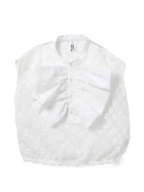 Noir Kei Ninomiya ruffled blouse White NOIVT3QB008XQWHX00S
