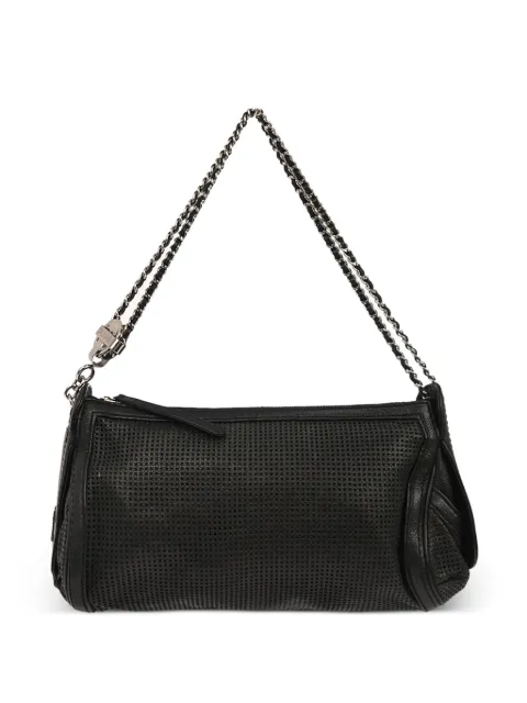 CHANEL Pre-Owned 2005 Perforated Pulley leather shoulder bag Black 126503
