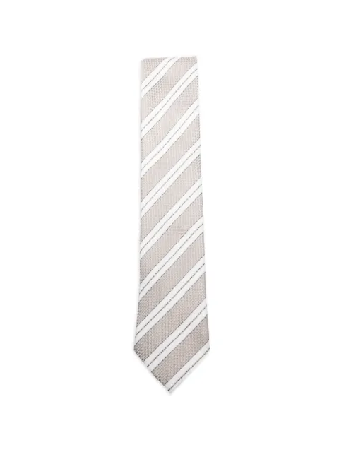 Zegna striped tie Neutrals RZ3E32TA31P8