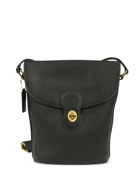Coach Vintage 1994 top handle leather cross body bag Black 145746