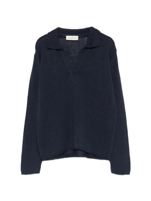 Bruno Manetti V-neck knitted sweater Blue R2R100