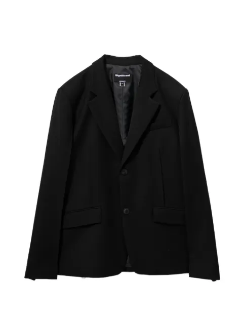 Ader Error logo-embroidered single-breasted jacket Black ADEJKJK08BKXQBKX00M