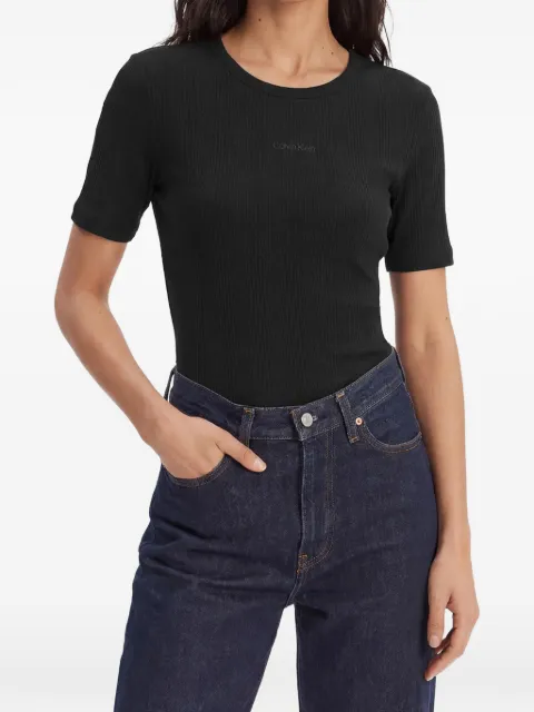 Calvin Klein ribbed T-shirt Black LV044F211GUB1
