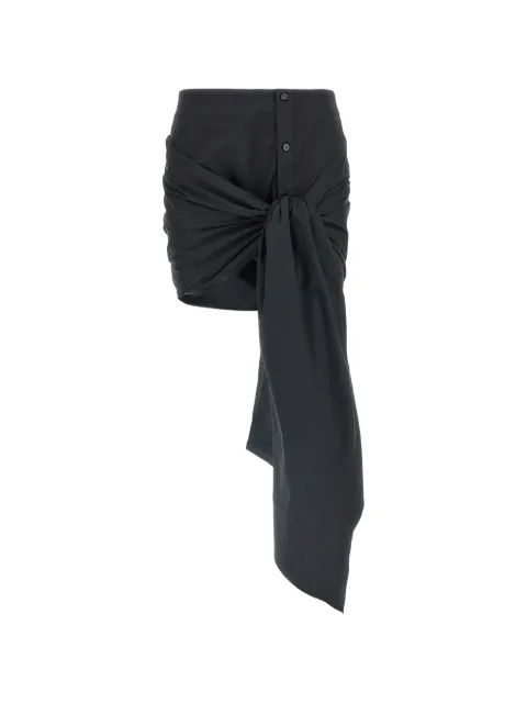 The Attico knot-detail mini skirt Black 260WCR00150100