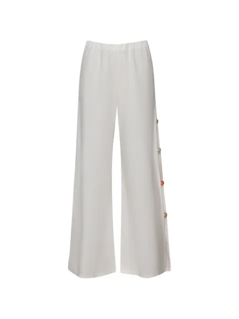 Baobab Wayra resin-stones embellished-slit trousers White 6180166