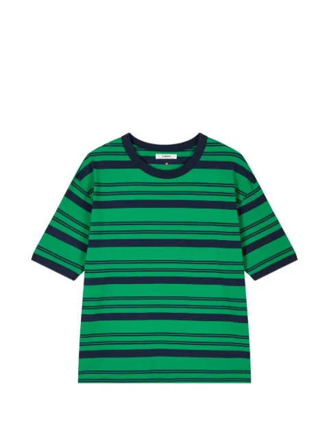 TOMBOY striped short sleeve T-shirt Green 9106222777
