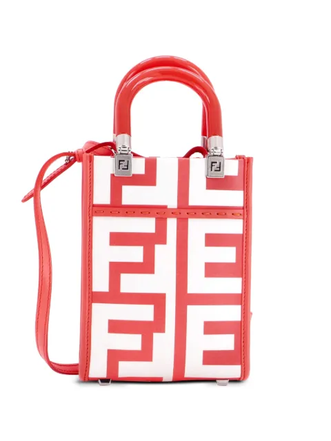 Fendi Pre-Owned x Marc Jacobs Sunshine Shopper Tote Printed Leather Mini crossbody bag Red OPPPKM22GBVTYOSV