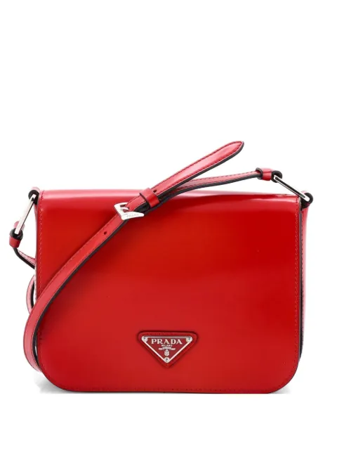 Prada Pre-Owned Full Flap Spazzolato Leather Small shoulder bag Red 4LLTQ27K00S5UCM1
