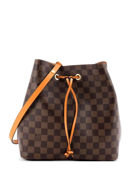 Louis Vuitton Pre-Owned NeoNoe Handbag Damier with Leather MM bucket bag Brown MDXTU6ZVXZ8A2PWL