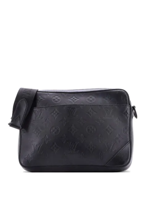 Louis Vuitton Pre-Owned Duo Messenger Bag Monogram Shadow Leather crossbody bag Black QA0Q4NPV8RPO22MI