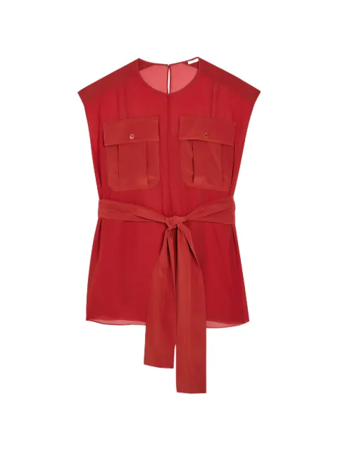 JOSEPH button patch-pocket top Red JF009657