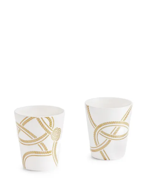 Shanghai Tang infinite knot porcelain cup White X6AHB395GQ00