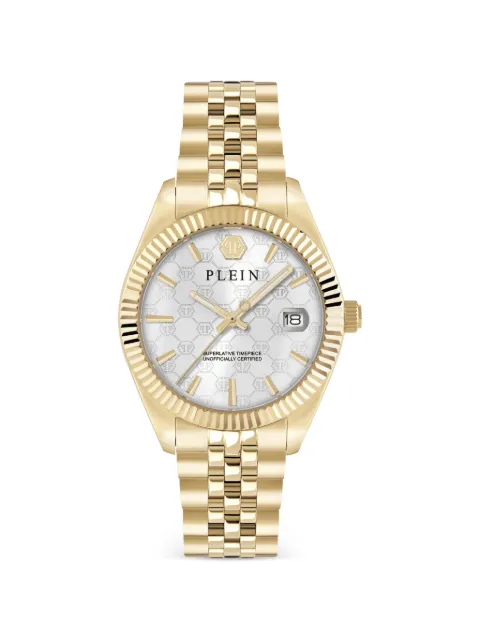 Philipp Plein Superlative 34mm date watch White PWYFA1026