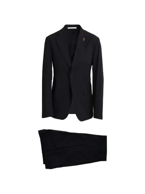 Pal Zileri logo-pin two-piece suit Black ZP330R8Q2NA100
