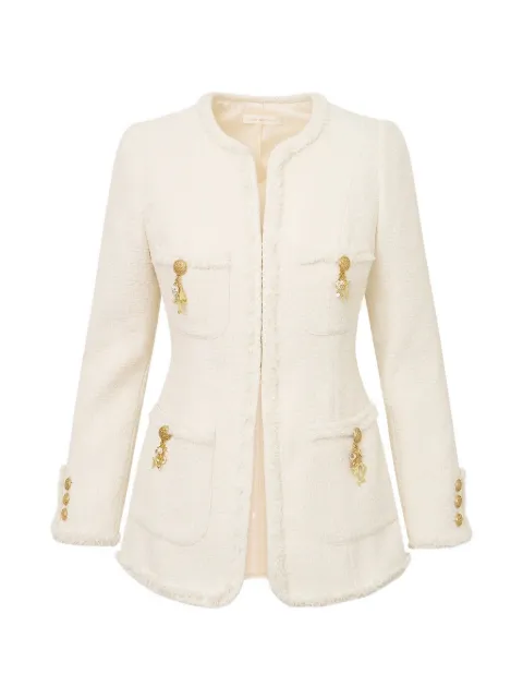 LoveShackFancy embellished fringed jacket Neutrals LJ8282924