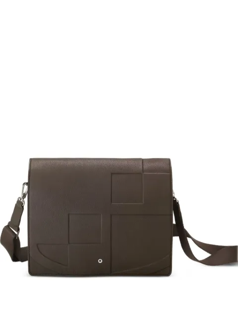 Graf von Faber-Castell embossed messenger bag Brown 118736
