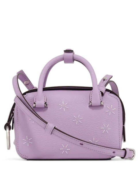 Delvaux Box Nano Flora star-embroidered tote bag Purple AA0669CCB0BHTPA