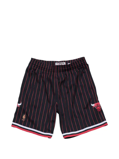 Mitchell & Ness striped logo shorts Black SMSHAC18022CBUBLCK96