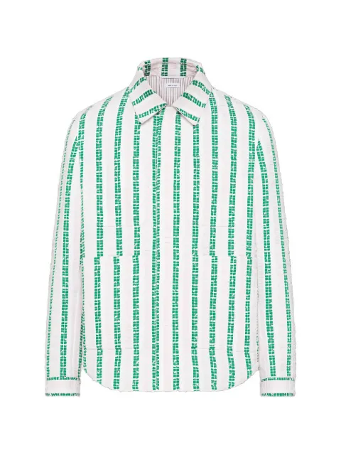 Thom Browne Repp striped tweed utility jacket Green MJO253AF1165
