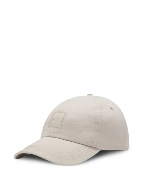 BOSS Derrel square patch cap White 50535555
