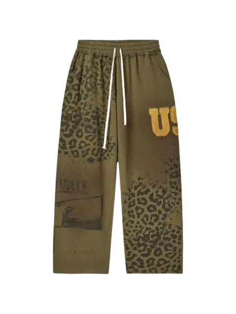 Vale Safari animal-print track pants Green VALE07014SSGN