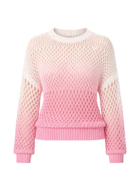 TWINSET x Myfo openwork jumper with gradual print Pink 261AQ3030