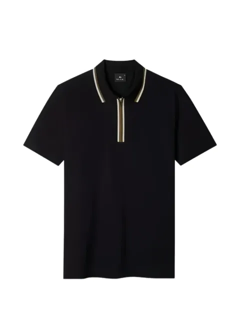 MPS striped-trim polo shirt Black M2R322YV2151179