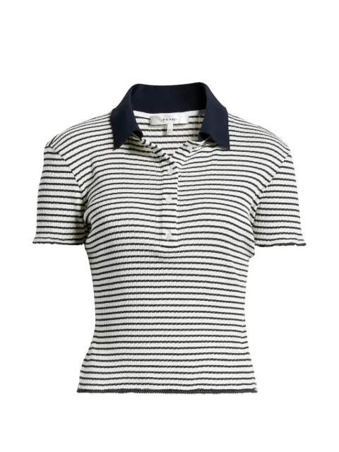 FRAME striped polo top White WS26JKT008