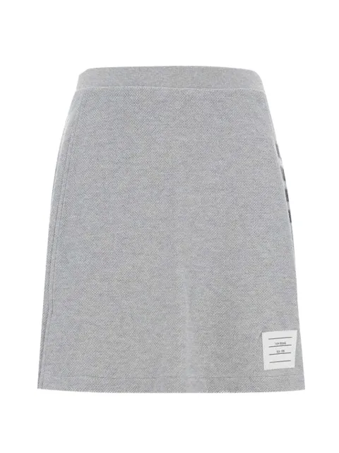 Thom Browne logo-detail mini skirt Grey FJK146AJ0248