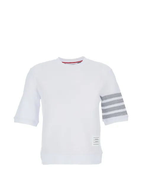 Thom Browne four-bar stripe crew neck T-shirt White FJS222AJ0248