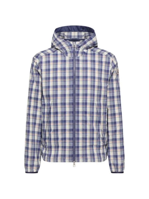 Moncler Natisone check hooded jacket Neutrals L10911A000835996X