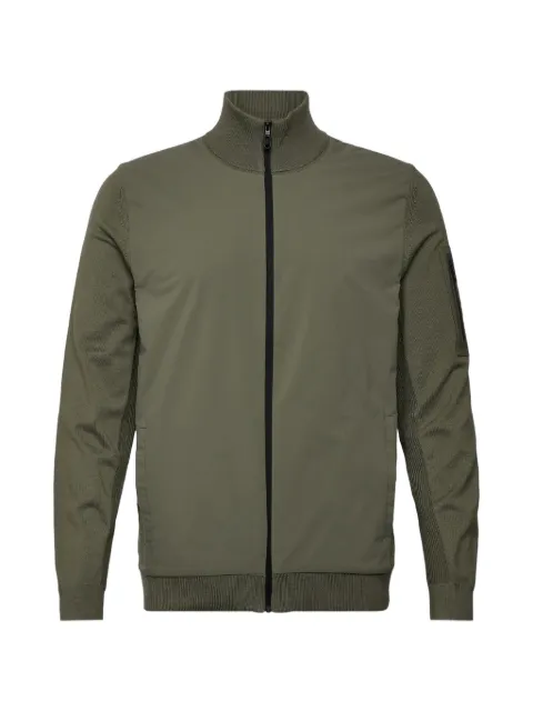 BOSS ribbed zip jacket Green 50556153