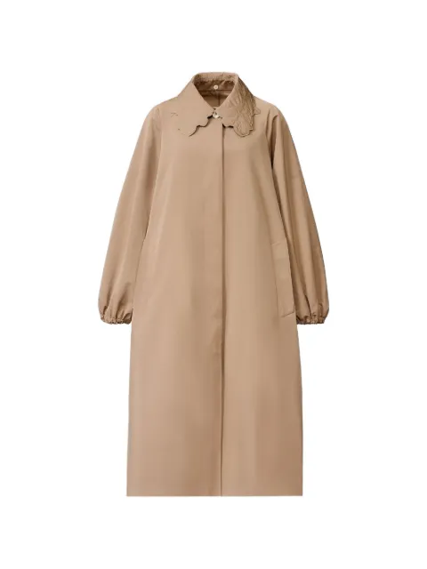 Fabiana Filippi embroidered collar coat Neutrals CTD276F698M1430000