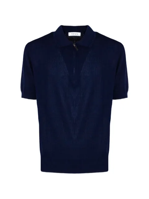Kangra zip knitted polo shirt Blue 30231000038