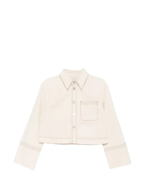 ALEMAIS Norma stitch cropped denim jacket Neutrals 5632J