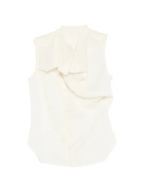 Rick Owens Island sleeveless draped shirt Neutrals RP01F6136CV