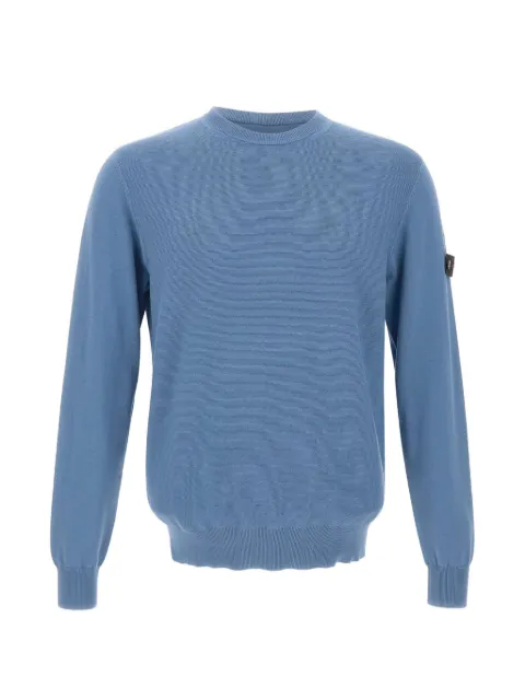 Peuterey Ganna logo-patch crew-neck sweater Blue PEU583799012010258