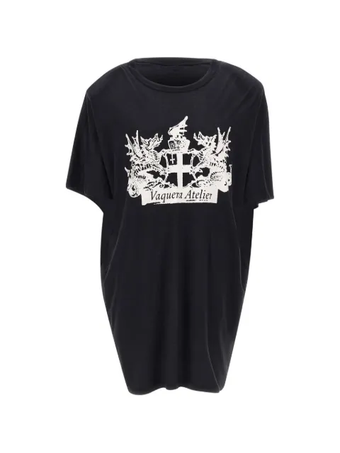 Vaquera graphic-print T-shirt dress Black VAQ11T016