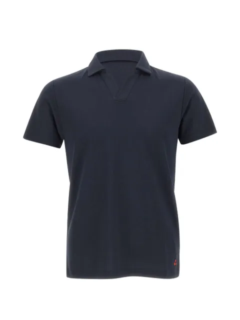 Peuterey v-neck logo polo shirt Blue PEU584799012182215